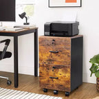 Karl Home 2-Drawer Brown MDF 15.75in. W Vertical File Cabinet