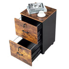 Classificatore verticale Karl Home a 2 cassetti, in MDF marrone, larghezza 40 cm
