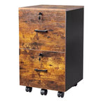 Classificatore verticale Karl Home a 2 cassetti, in MDF marrone, larghezza 40 cm