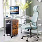 Classificatore verticale Karl Home a 2 cassetti, in MDF marrone, larghezza 40 cm