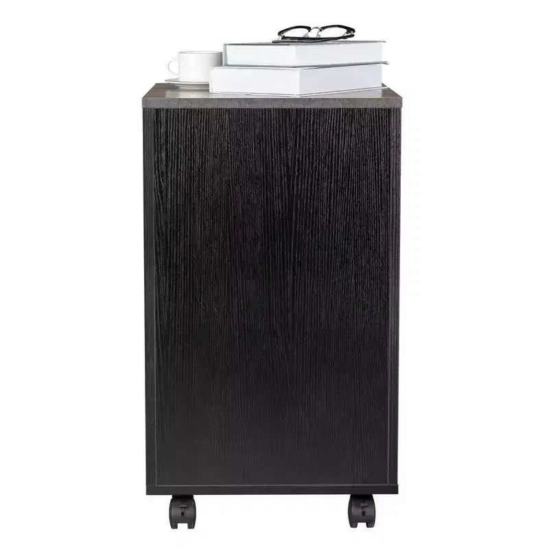 Classificatore verticale Karl Home a 2 cassetti, in MDF marrone, larghezza 40 cm