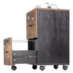 Classificatore verticale Karl Home a 2 cassetti, in MDF marrone, larghezza 40 cm