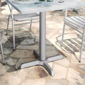 Base a X per tavolo commerciale 22'' x 22'' con colonna alta 3''
