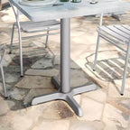 Base a X per tavolo commerciale 22'' x 22'' con colonna alta 3''