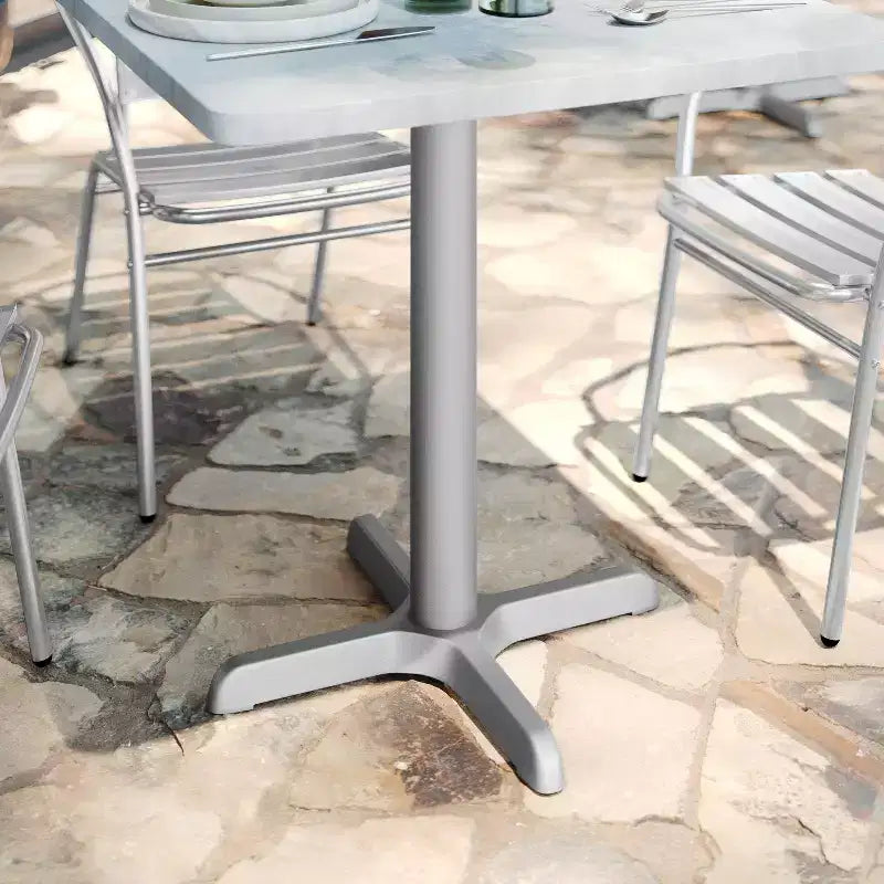 Base a X per tavolo commerciale 22'' x 22'' con colonna alta 3''