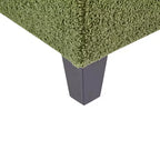 Pouf contenitore imbottito in bouclé con coperchio apribile
