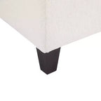 Pouf contenitore imbottito in bouclé con coperchio apribile