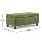 Pouf contenitore imbottito in bouclé con coperchio apribile