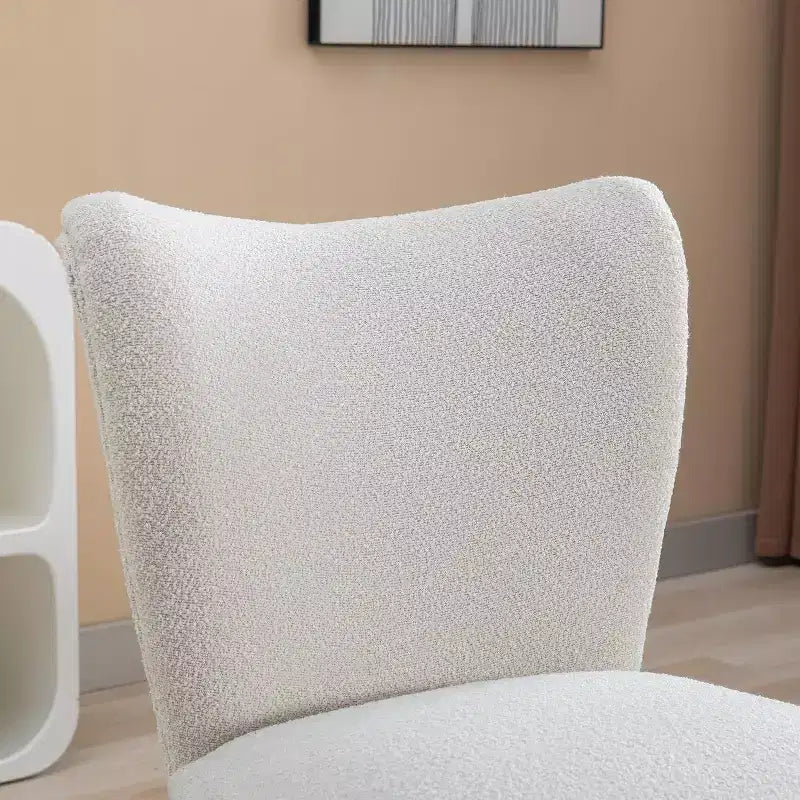 Moderna poltrona senza braccioli con gambe in legno – Sedia laterale imbottita per soggiorno, camera da letto, ufficio