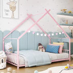Letto a capanna Montessori in metallo a misura singola per bambini