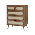 Cassettiera a 5 cassetti per soggiorno, camera da letto e sala da pranzo – Noce