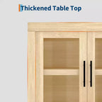 Credenza Madia da 70,9" con 4 Ante, Stile Mid-Century Moderno, Mobile Contenitore in MDF per Cucina o Sala da Pranzo, Marrone