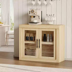 Credenza Madia da 70,9" con 4 Ante, Stile Mid-Century Moderno, Mobile Contenitore in MDF per Cucina o Sala da Pranzo, Marrone