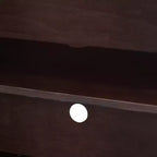 Credenza Rustica con Ante in Rattan e Ripiani Regolabili