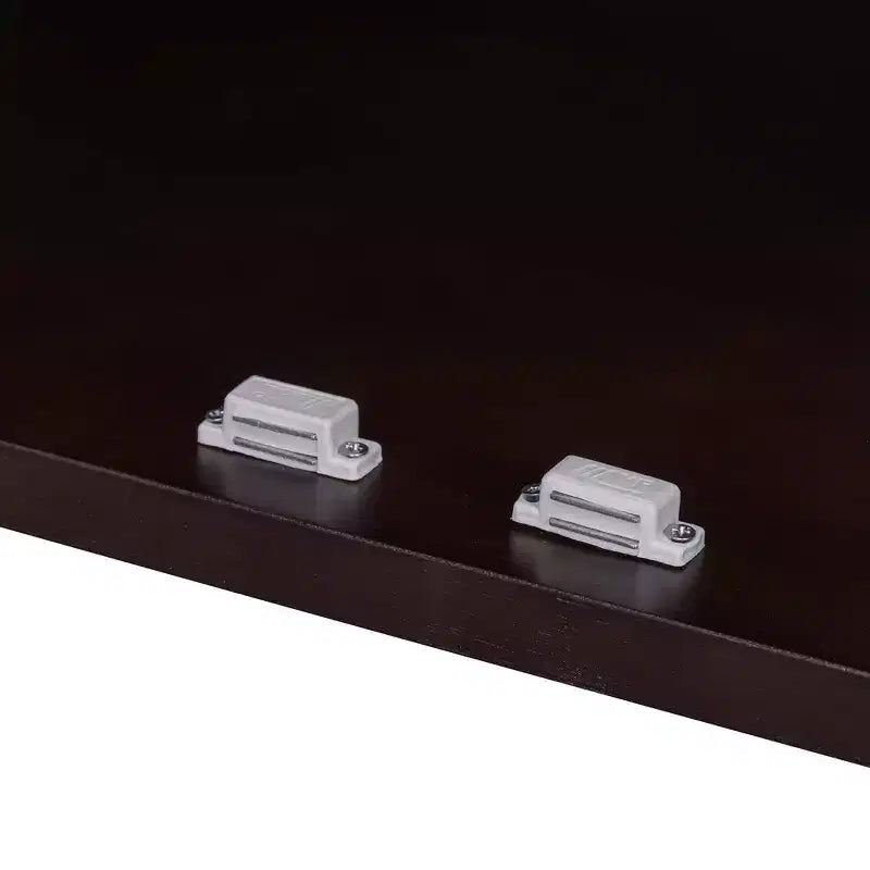 Credenza Rustica con Ante in Rattan e Ripiani Regolabili