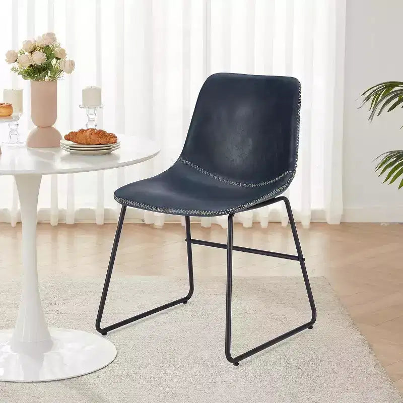 Sedie imbottite da sala da pranzo, set da 4, con schienale alto e braccioli