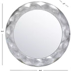 Specchio da parete rotondo con cornice 33 pollici - Argento