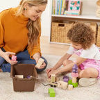 Armadio contenitore a 15 scomparti con cassetti a vista, griglia 5x3, mobili per bambini
