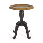 Tavolino d'accento rustico francese con piano ottagonale
