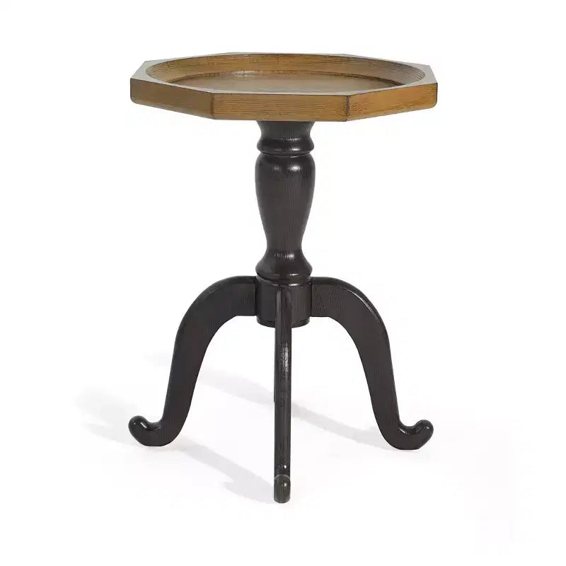 Tavolino d'accento rustico francese con piano ottagonale