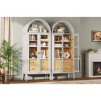 Mobile credenza ad arco alto 180 cm con ante in vetro e cassetti