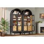 Mobile credenza ad arco alto 180 cm con ante in vetro e cassetti