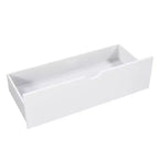 Letto a castello singolo a L con letto estraibile, cassetti e tavolo integrato, bianco