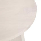 Tavolino ovale in legno con base geometrica