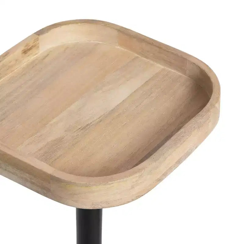 Tavolino da bibita quadrato in legno
