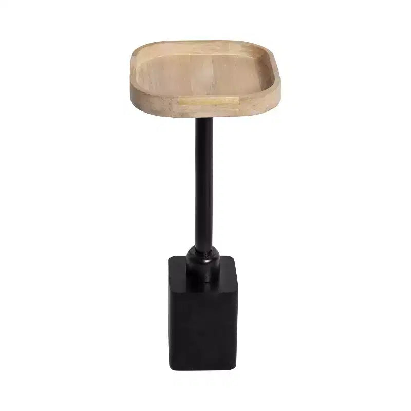 Tavolino da bibita quadrato in legno