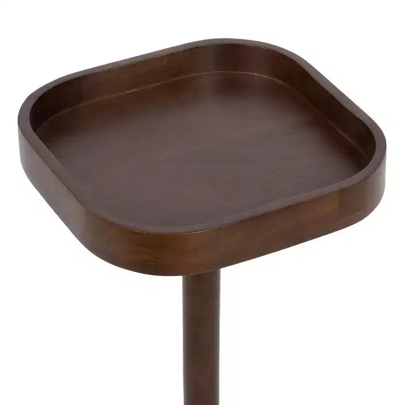 Tavolino da bibita quadrato in legno