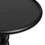 Tavolino rotondo con base a piedistallo in corda