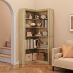 Libreria ad angolo a forma di L a 5 ripiani da 182 cm con contenitore