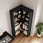 Libreria ad angolo a forma di L a 5 ripiani da 182 cm con contenitore