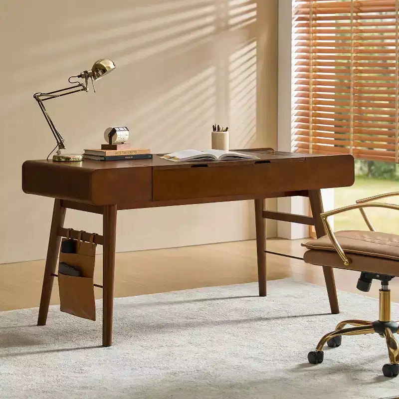 Scrivania moderna di metà secolo da 60" con piano regolabile in altezza