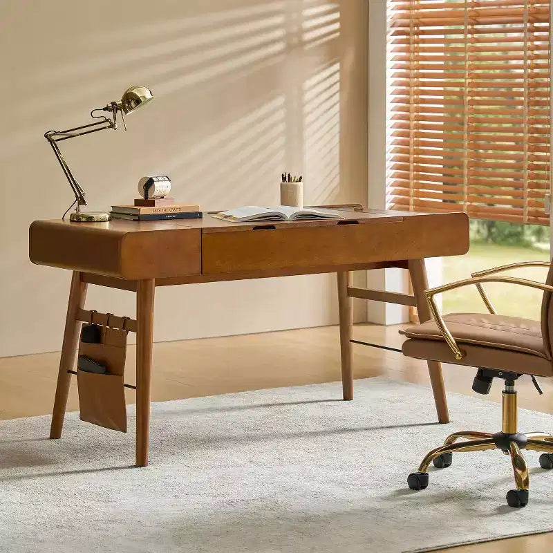 Scrivania moderna di metà secolo da 60" con piano regolabile in altezza