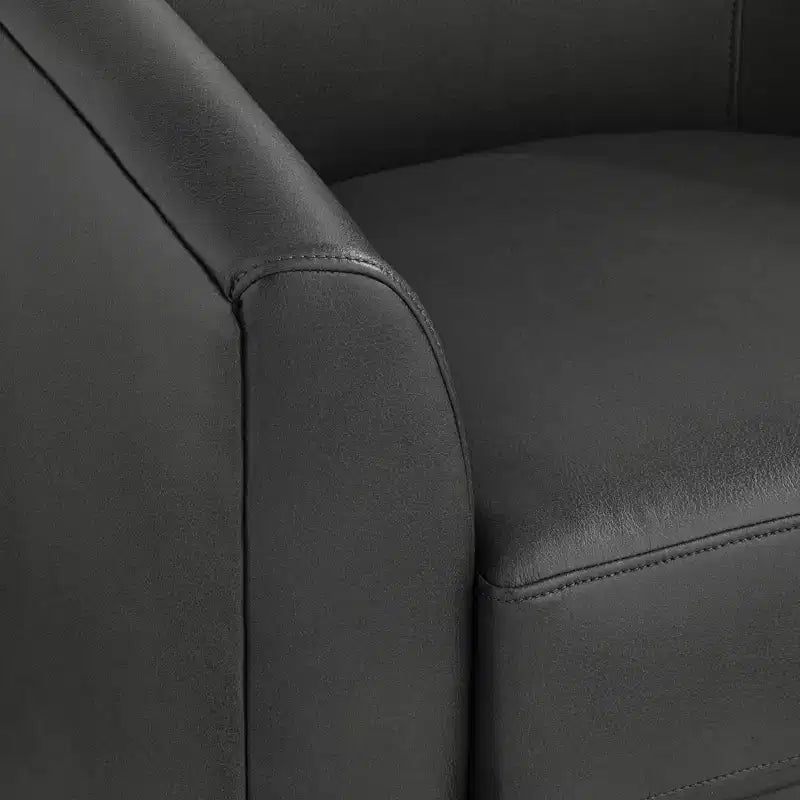 Poltrona a botte girevole – Similpelle grigio scuro, 78 cm di larghezza