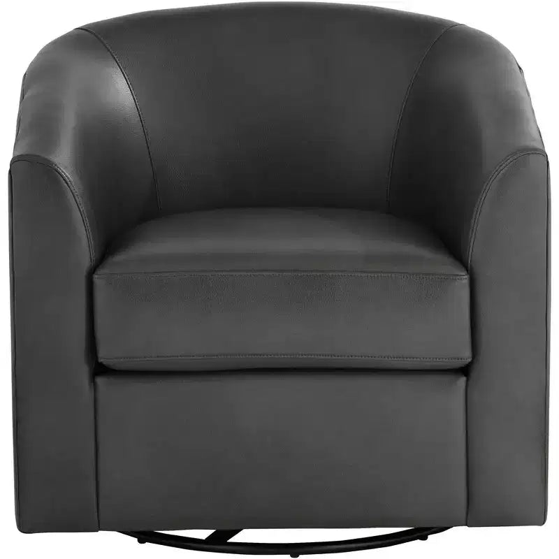 Poltrona a botte girevole – Similpelle grigio scuro, 78 cm di larghezza