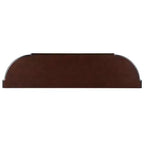 Consolle curva da 52'' in legno anticato con ripiano aperto e 2 cassetti, Espresso