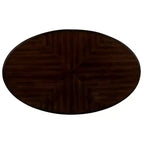 Tavolino da caffè ovale in legno da 42'' con ripiano portaoggetti aperto a 2 livelli, struttura beige e piano marrone