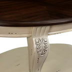 Tavolino da caffè ovale in legno da 42'' con ripiano portaoggetti aperto a 2 livelli, struttura beige e piano marrone