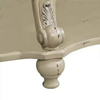 Tavolino da caffè ovale in legno da 42'' con ripiano portaoggetti aperto a 2 livelli, struttura beige e piano marrone