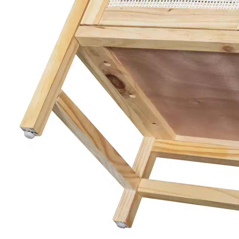 Credenza-Buffet con ante in rattan e vano contenitore