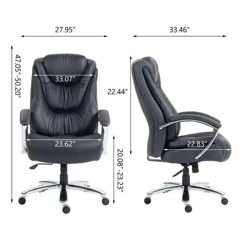 Sedia da ufficio a schienale alto regolabile in altezza con rivestimento in cotone e rotelle
