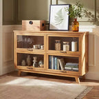 Madia di design Mid-Century Modern con 4 ante in vetro