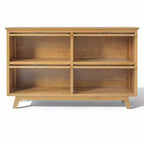 Madia di design Mid-Century Modern con 4 ante in vetro