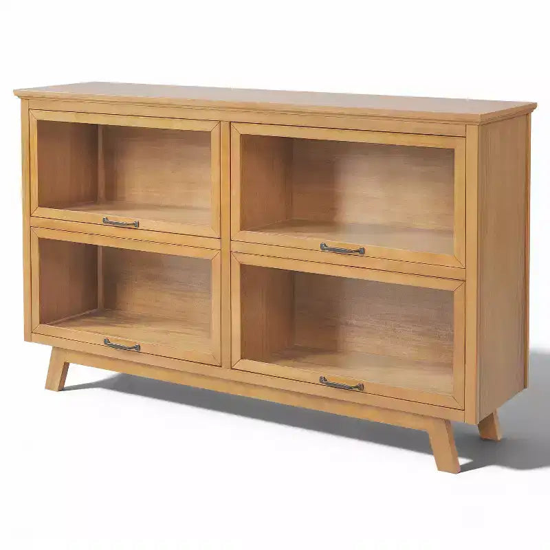 Madia di design Mid-Century Modern con 4 ante in vetro