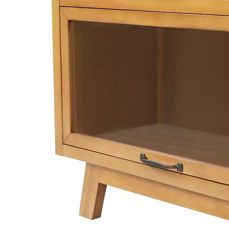 Madia di design Mid-Century Modern con 4 ante in vetro