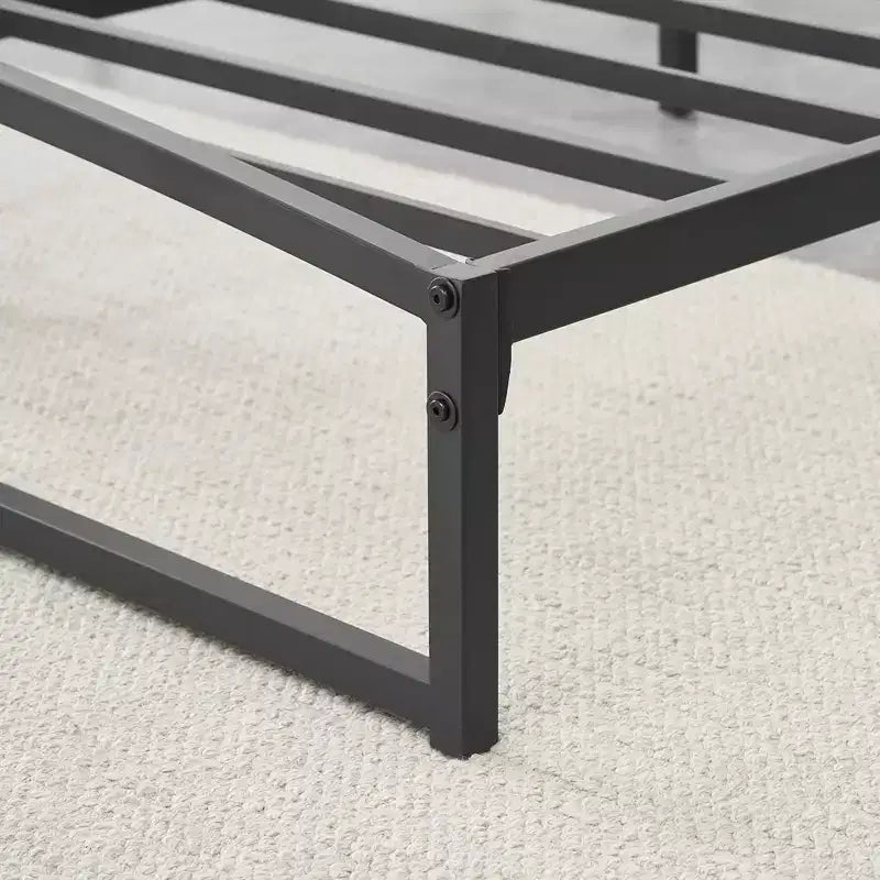 Telaio Letto Basso in Metallo con Doghe in Acciaio – Diverse Misure e Colori
