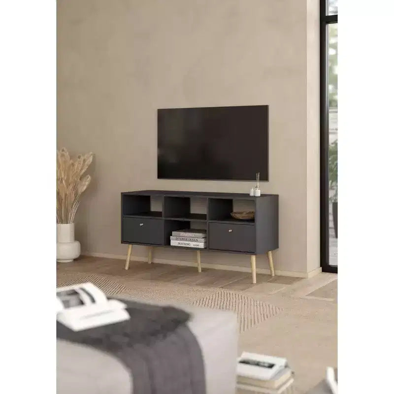 Mobile TV con 2 cassetti e 4 ripiani